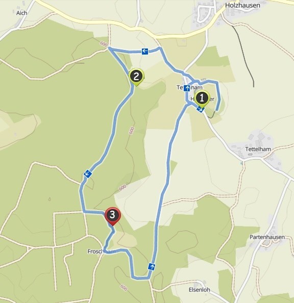 Waldrunde - Wegekarte