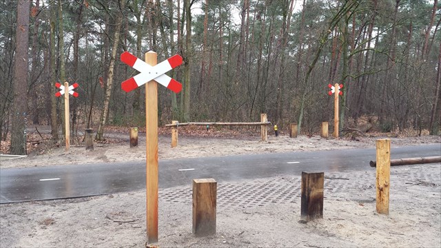 Oversteekplaats over het snelfietspad