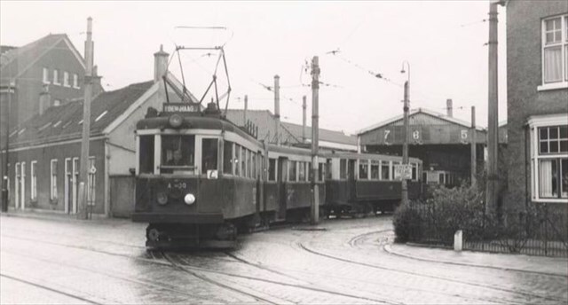 Historische foto van de halte