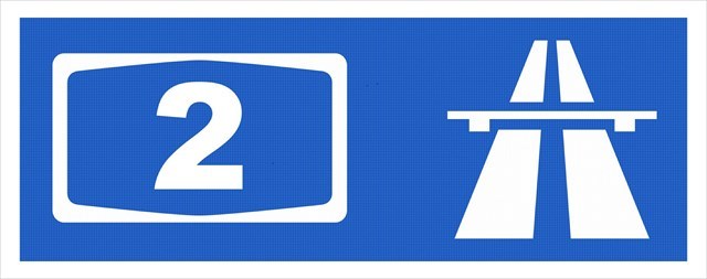 A2 Autobahnschild.