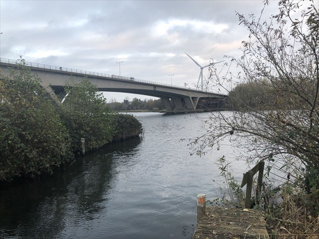 Het uitzicht vanuit het haventje