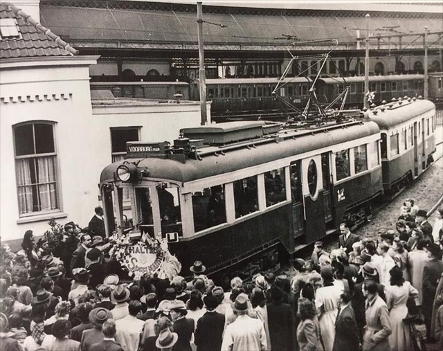 Historische foto van de halte