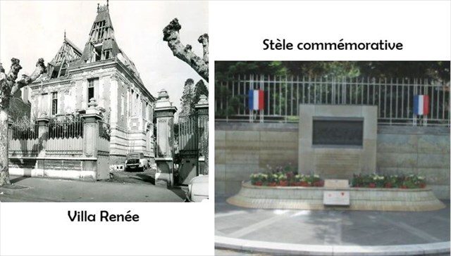 Villa et stèle