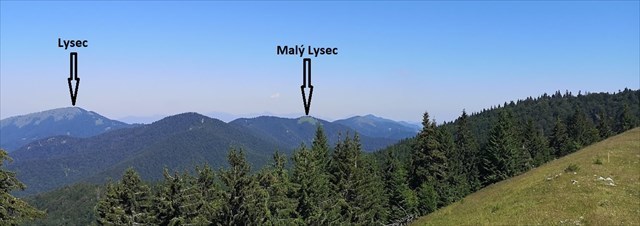 Pohľad na Lysec a Malý Lysec 8.8.2020