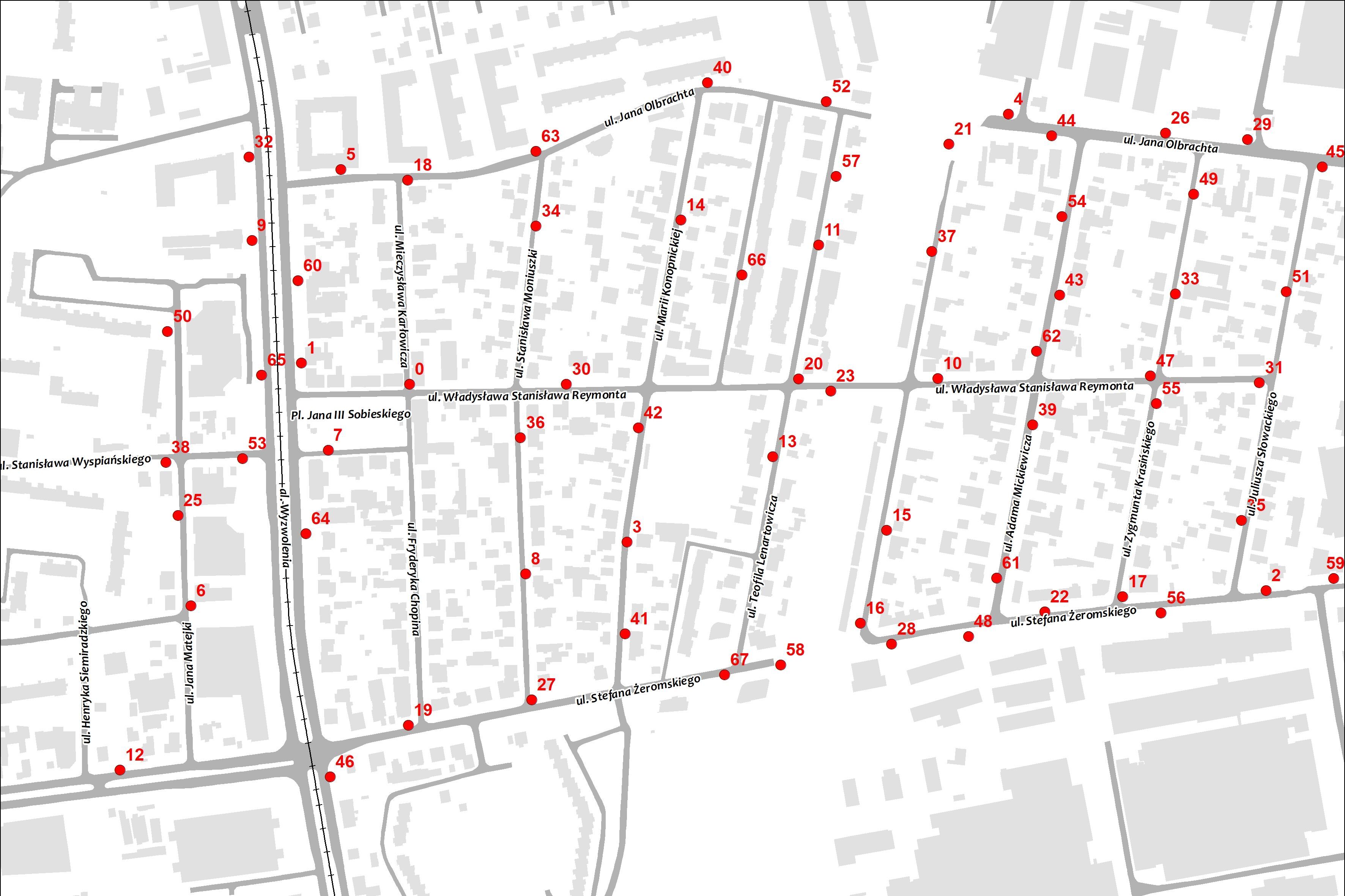 Miasto Ogród Jelonek Mapa