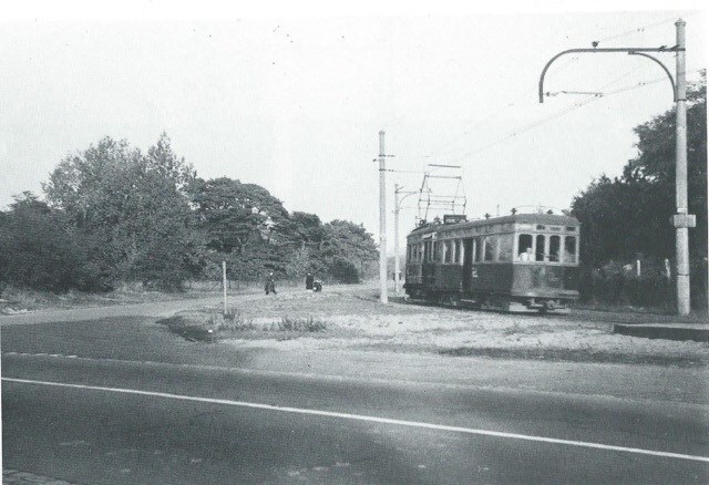 Historische foto van de halte