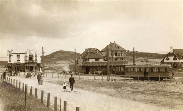 Historische foto van de halte