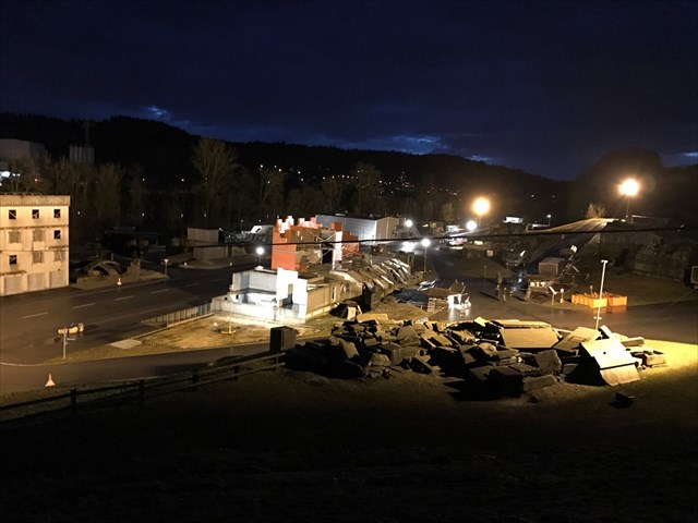 Beleuchtung des Übungsdorf
