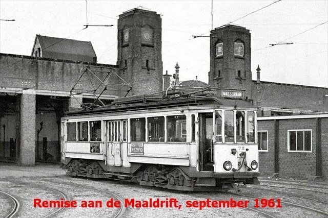 Historische foto van de halte