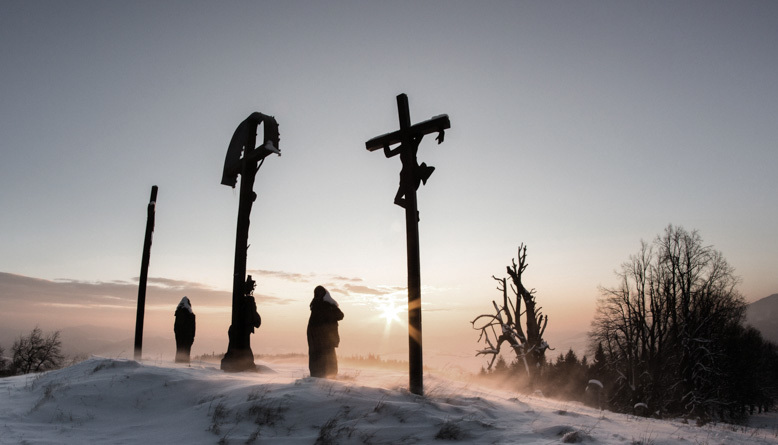 Fotografia: zimný záber na Kalváriu