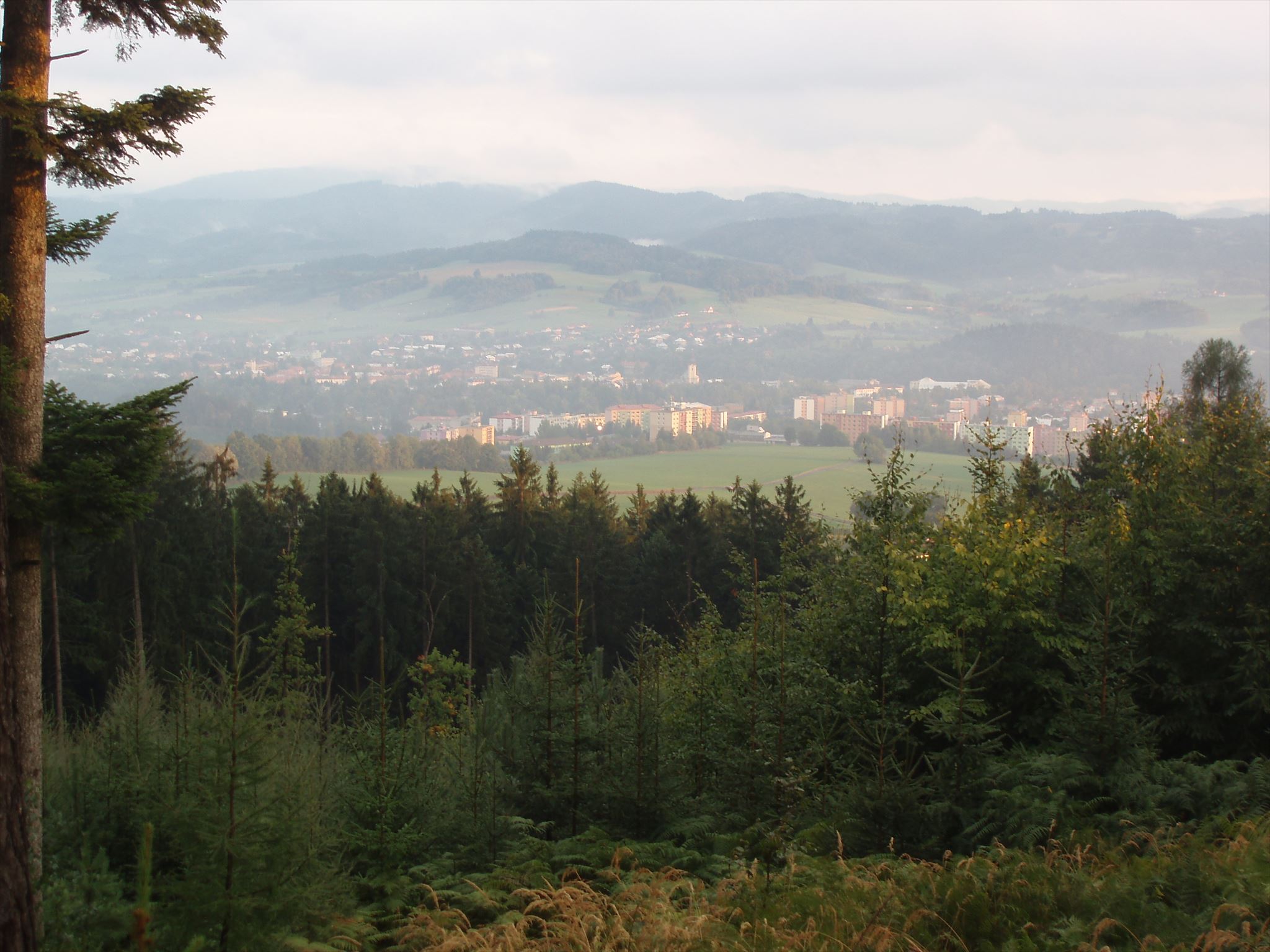 Výhled z Lázu na Rožnov