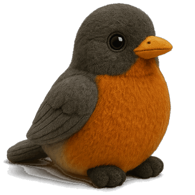 Roger the Robin - Plush bird watching