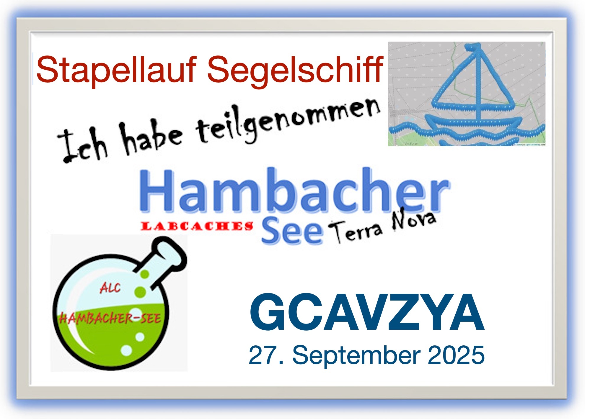 Banner zur Teilnahme am CCE Labcache Event Segelschiff
