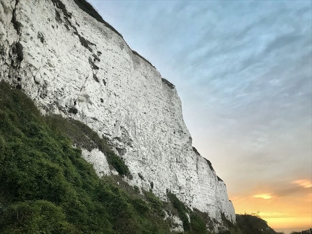 Cliffs to north