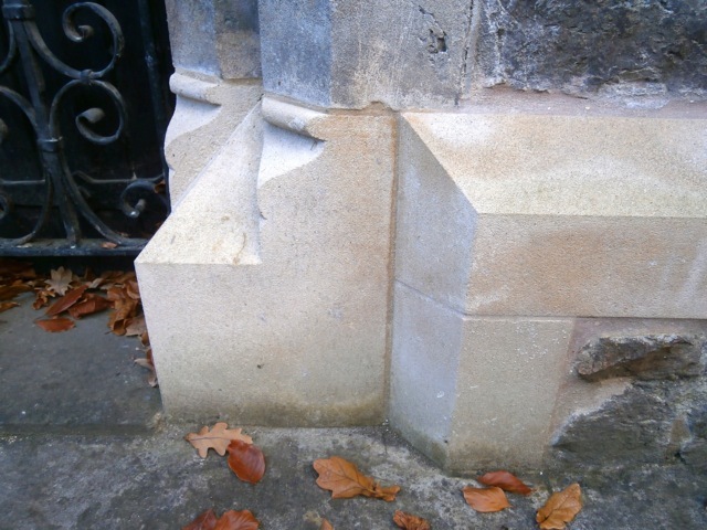 New replacement building stone by the west door, Holy Trinity Church New replacement building stone by the west door, Holy Trinity Church