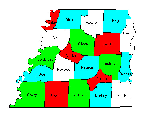 Map Of Western Tennessee Gc6X2Ex West Tn County Challenge (Unknown Cache) In Tennessee, United  States Created By Momndad2Boys