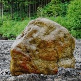 Quarzkonglomeratblock an seiner Fundstelle