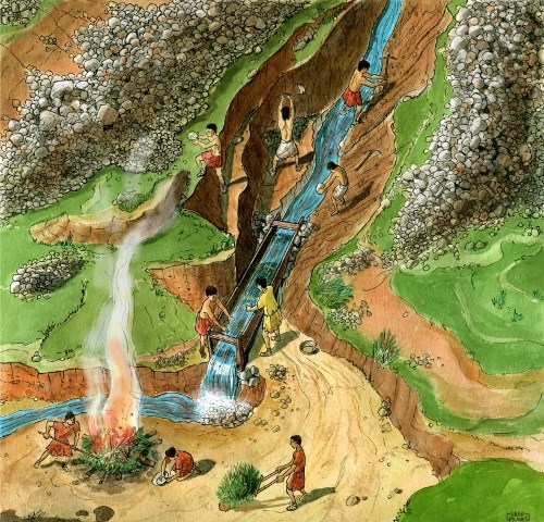 Lavagem do solo e dos detritos desmornados