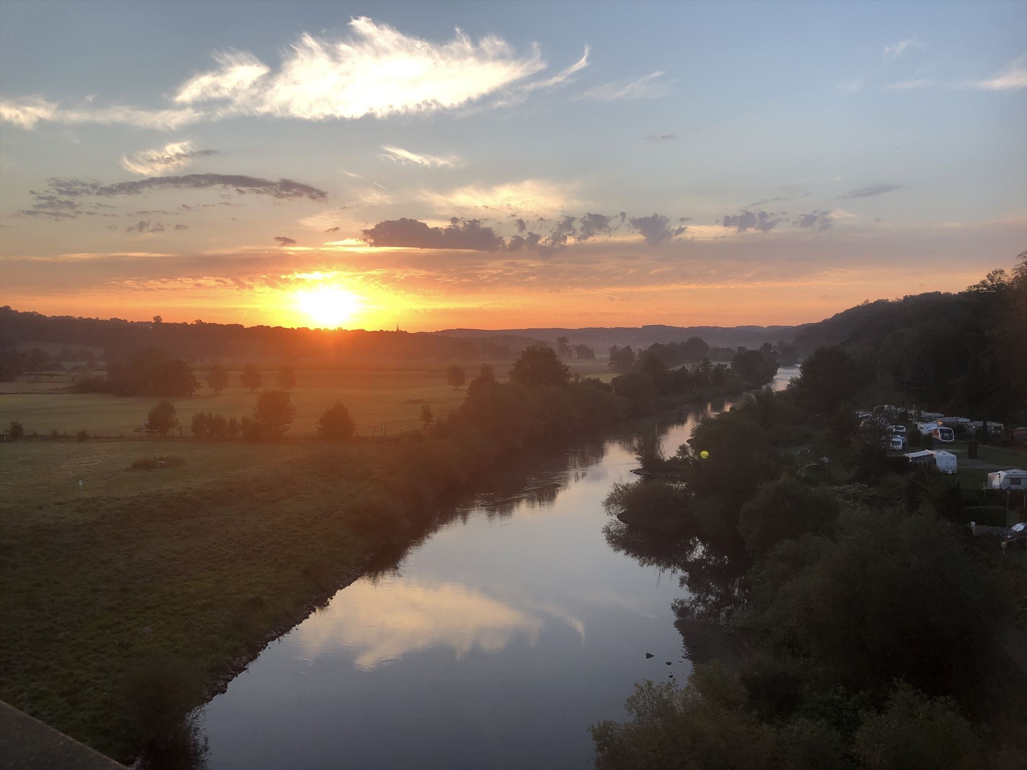 Sonnenaufgang auf der Koster Brücke