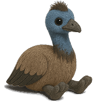 Ethan the Emu - Plush bird watching