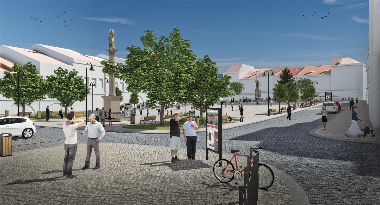 Vizualizace plánované revitalizace náměstí