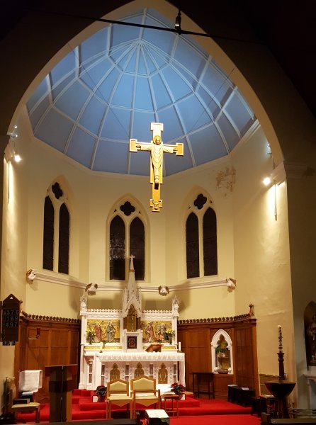 All Saints Roman Catholic Church - interior looking towards the alter