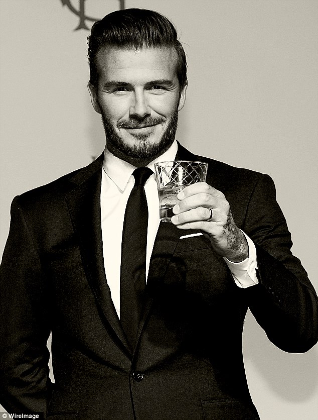 David Beckham toasting