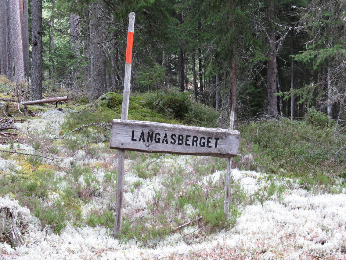 Skylt Långåsberget