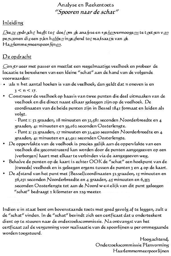 Analyse en Reekentoets