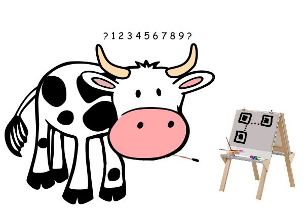 Kuh Erna malt nach Zahlen