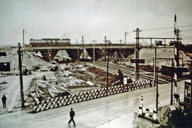 Historische foto van de halte