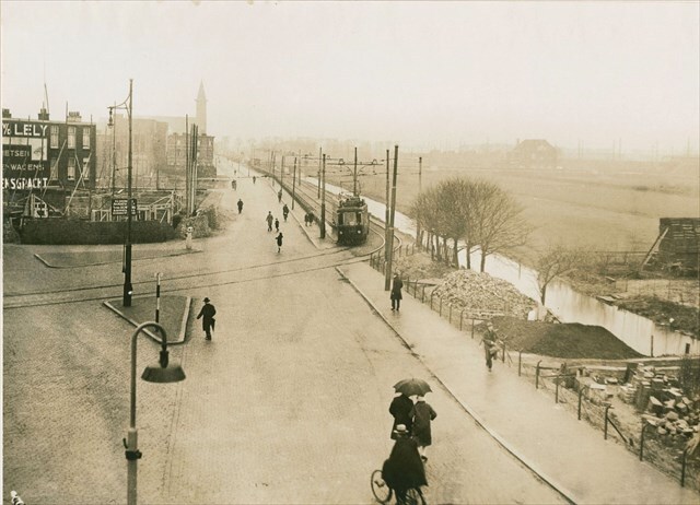 Historische foto van de halte