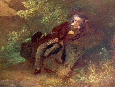 Beethoven zazerá na záhradu