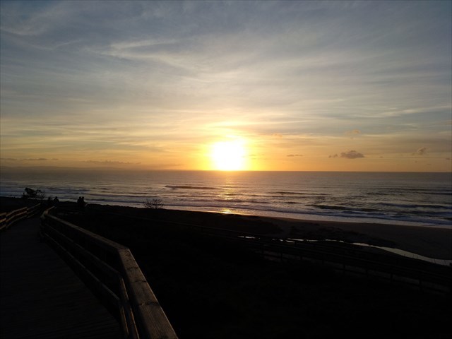 Posta do sol desde o caché