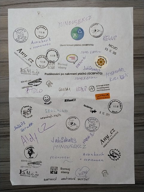 logbook Úterní krmení ptáčků + Poděkování po nakrmení ptáčků