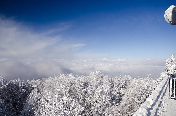 Výhľady z rozhľadne na Inovci 20.1.2018