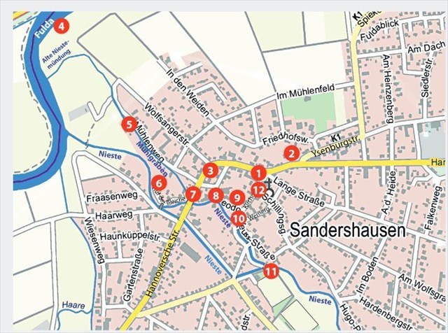 Sandershäuser Dorfgeschichten Stationen