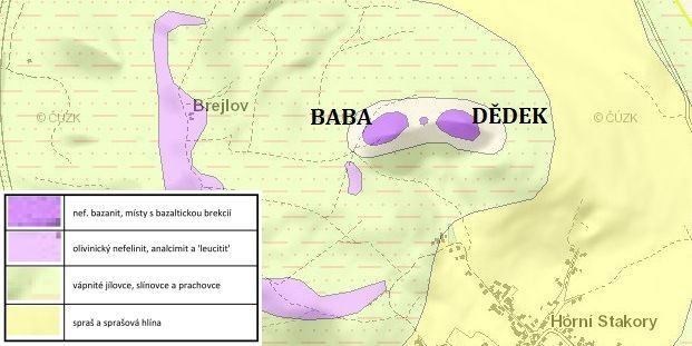 Baba a Dědek - geologie
