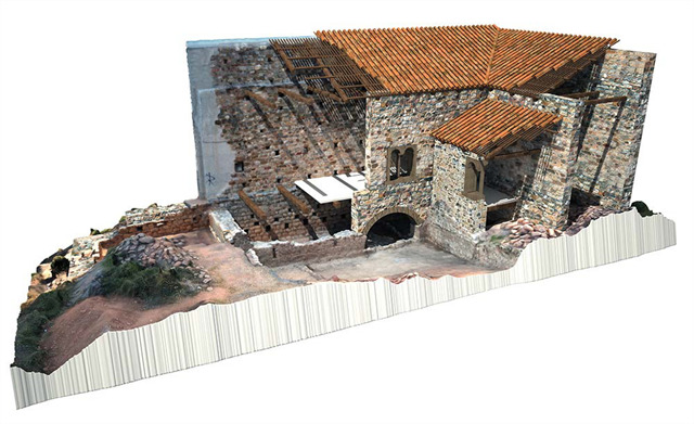 Hipòtesi de restitució volumètrica de la domus de Canals