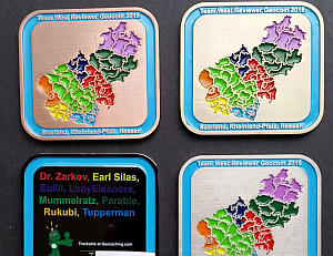 Minz Geocoin - West Reviewer Coin 2015 Tupperman silber