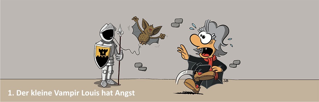 1. Der kleine Vampir Louis hat Angst