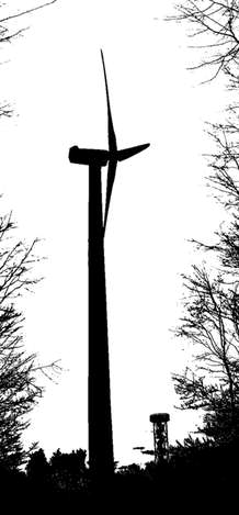 Windkraftanlage und Ausichtsturm