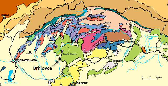 Schematická tektonická mapa Západných Karpát, image by wikimedia.org