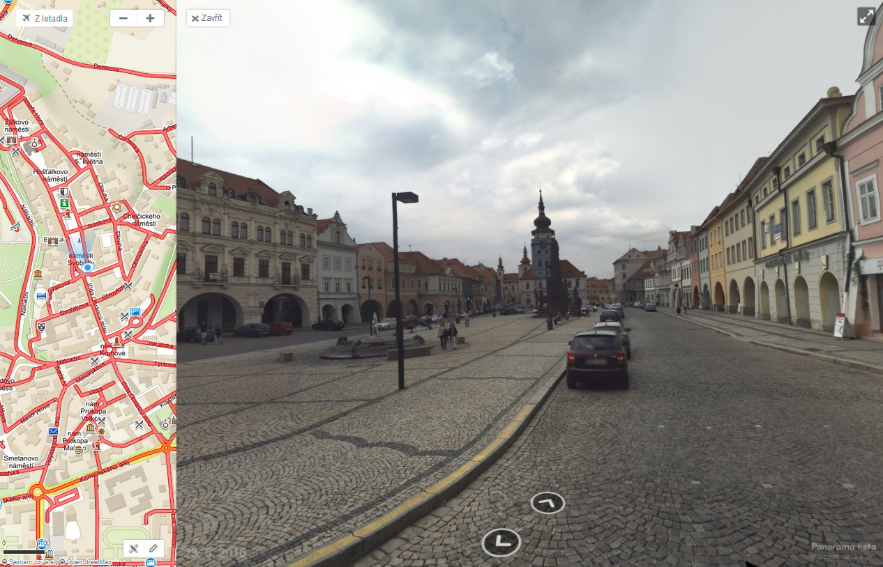 Náměstí Svobody pohledem Panorama