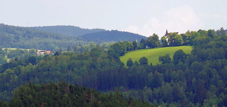 výhled na Kašperské Hory výhled na Kašperské Hory
