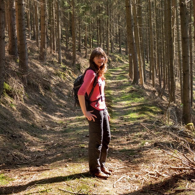 Beim Wandern immer Lächeln