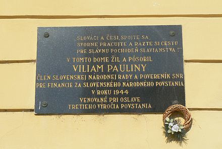 Plaketa v Banskej Bystrici Plaketa v Banskej Bystrici