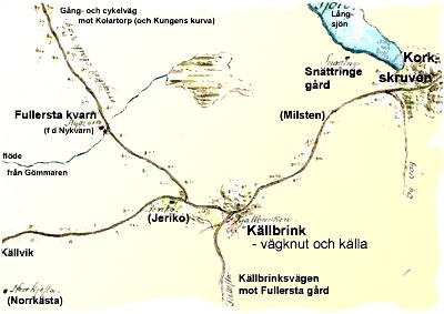 Gammal karta över närområdet