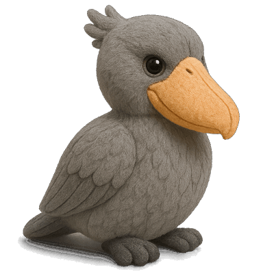 Sanaa the Shoebill - Plush bird watching