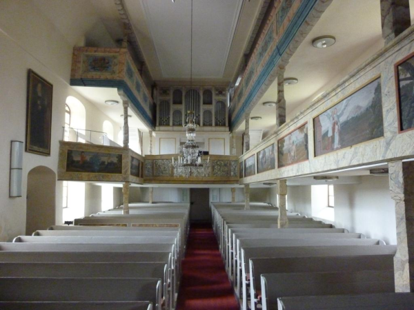 Kirche Stürza, Emporen & Orgel